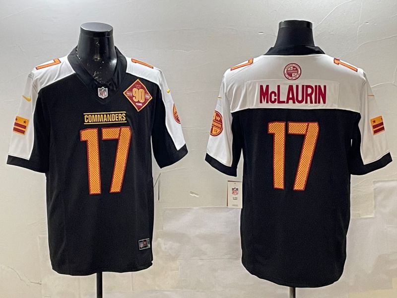 Men Washington Commanders #17 Mclaurin Black Thanksgiving three generations 2025 Nike Limited NFL Jersey style 2->more jerseys->MLB Jersey